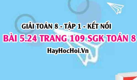 Giải bài 5.24 trang 109 Toán 8 Tập 1 SGK Kết nối tri thức